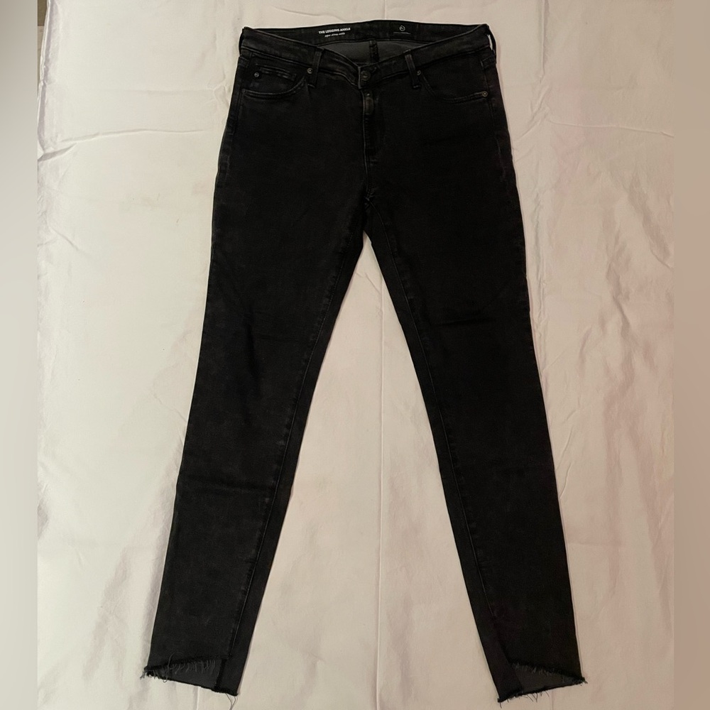 AG Adriano Goldschmied the Legging Ankle Super Skinny in Black Jeans (Size 28R)